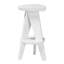 Tabouret de comptoir en bois avec base géométrique et repose-pieds intégré bali & pari Roy-1800942300