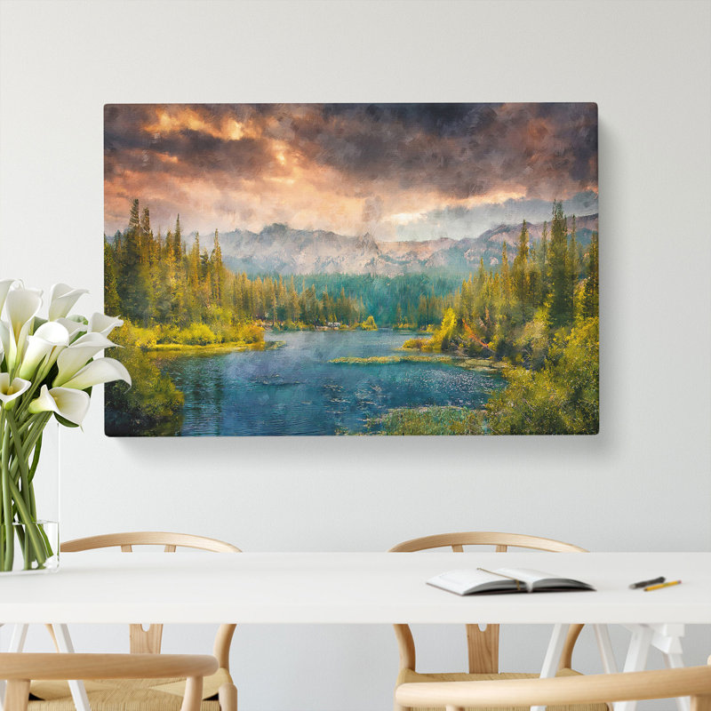 Forest And Lake Vol.4 - Wrapped Canvas Print, 35cm H x 50cm W x 3cm D