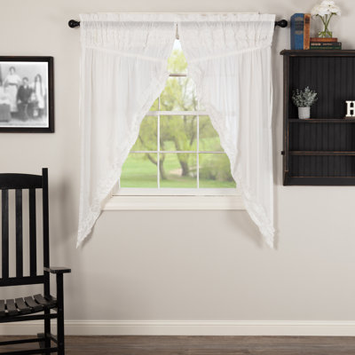 Pocklingt 100% Cotton Sheer Curtain Panel Pair
