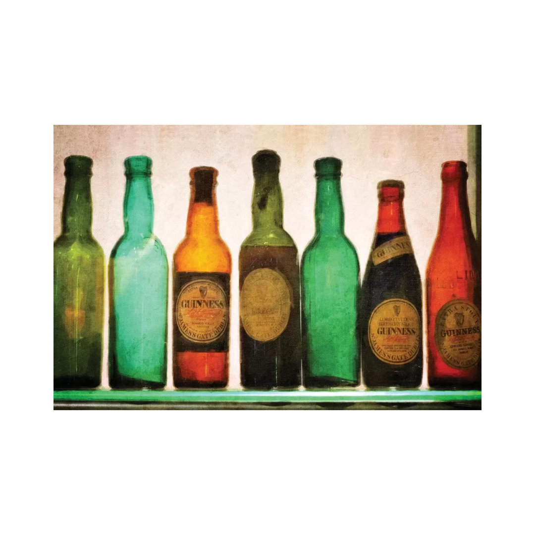 Vintage Guiness Bottles by Graffi*Tee Studios - Wrapped Canvas Painting