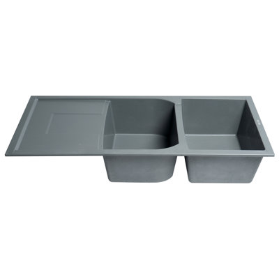 45.69'' L Double Bowl Granite Kitchen Sink