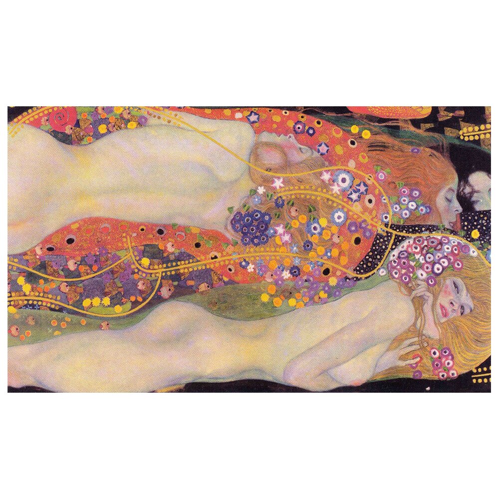 Leinwandbild Wasserschlangen II von Gustav Klimt