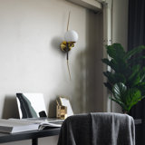 Chianti 6-in Integrated LED ETL Certified Linear Wall Sconce Light with Glass Shade Antique Brass