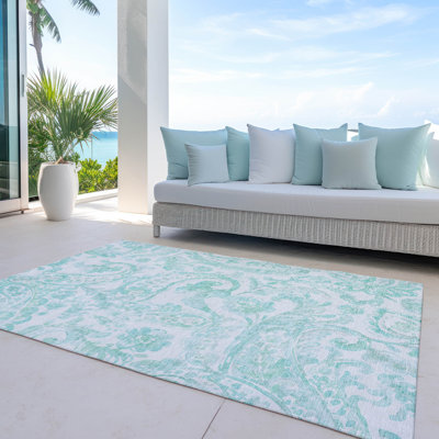 Siriyah Washable Paisley Indoor / Outdoor Rug