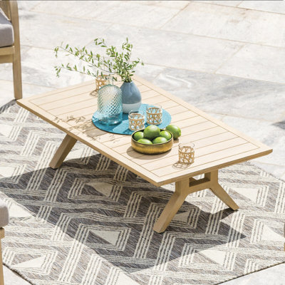Boutin Rectangular Acacia Outdoor Coffee Table , 120cm cm W 65cm cm D