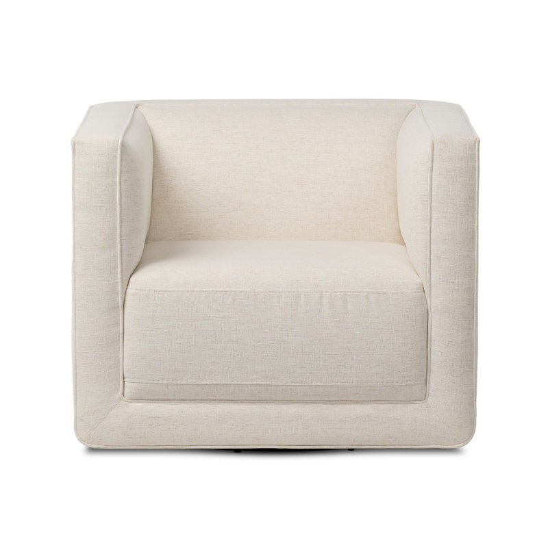 Phillip Swivel Chair-Delta Tweed, Nomad Snow Crypton Performance Weave