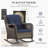 Outdoor Pe Wicker Rocking Chair - All-Weather Patio Furniture With Alloy Steel Frame & Thick Removable Cushion-325620333