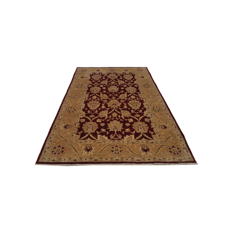 Daugherty Hand Knotted 6x10 Red Rug
