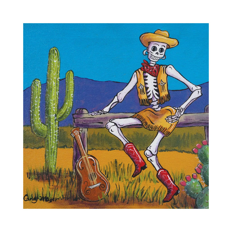 Western Cowgirl by Candy Mayer - Wrapped Canvas Gallery-Wrapped Canvas Giclée, 45.72 cm H x 45.72 cm W x 3.175 cm D