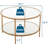 VINGLI Double Coffee Table Round Glass 78*78*49Cm-2039933334