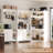 61'' - 92.6''  W Closet System with Wooden Drawers and Hanging Rods-272270762