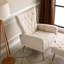Chaise d'appoint moderne avec repose-pieds