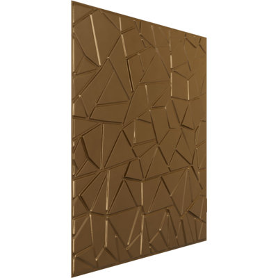 Panneau mural 3D décoratif Elwod EnduraWall l 19 5/8 po x H 19 5/8 po, ruée vers l'or métallique (couvre 2,67 pieds carrés)