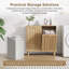 Armoire pour panier à linge inclinée 27,80 po avec bacs intérieurs amovibles, rangement de buanderie autoportant pour balcon de salle de bain-126552710