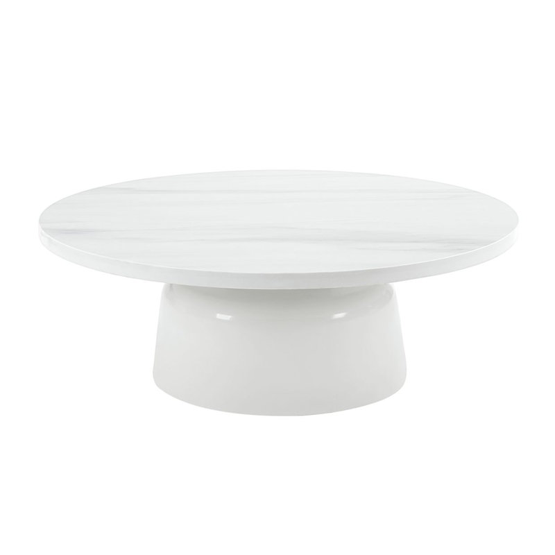 Table basse en marbre et blanc Zaid