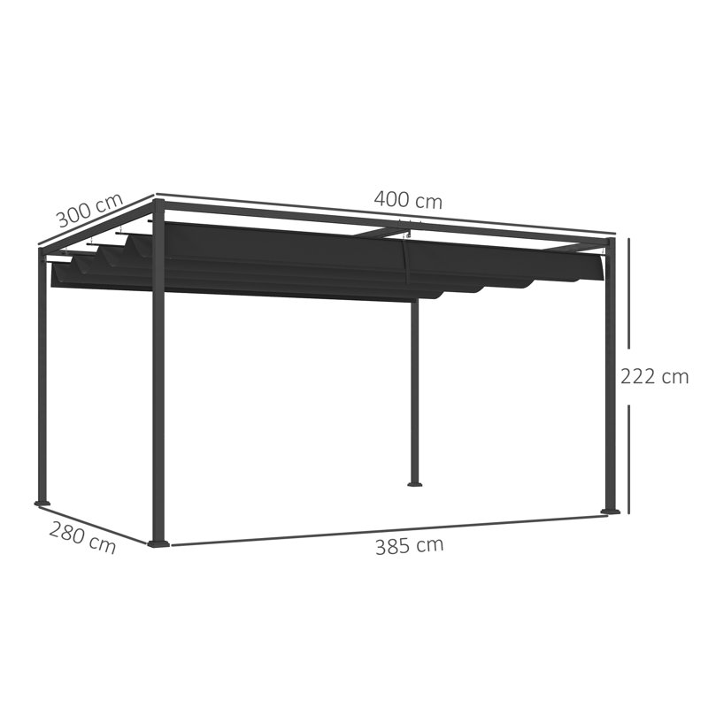 2.22m x 4m x 3m Pergola