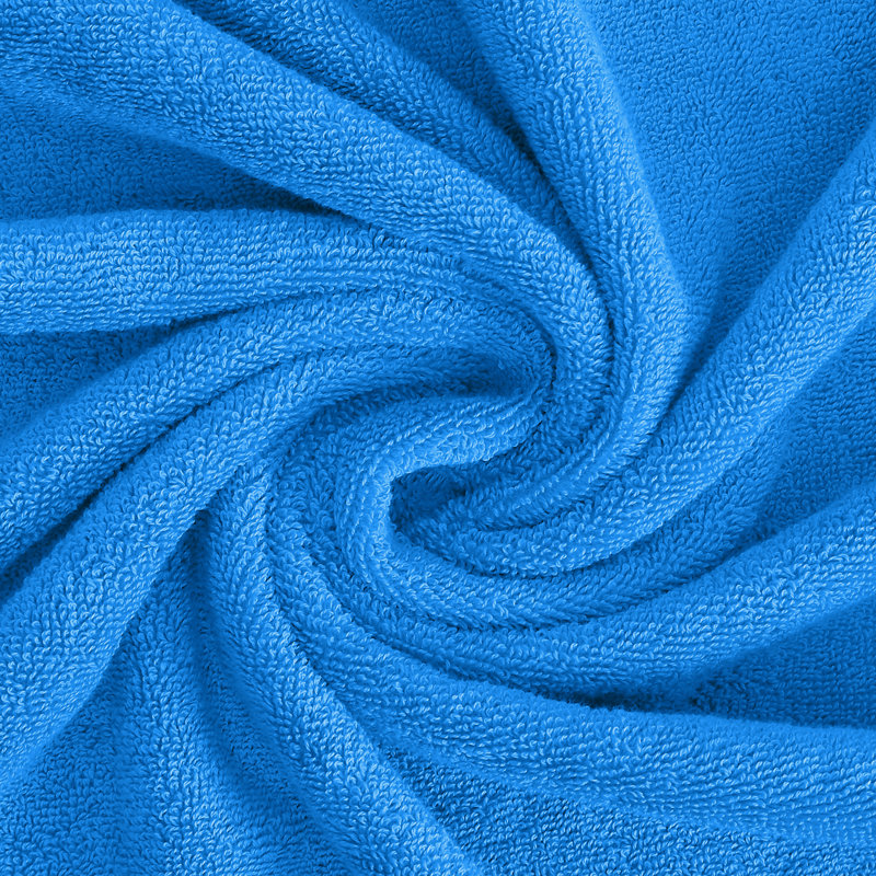 Cotton Bath Towel Set of 6, 600 GSM Ultra Soft Highly Absorbent 2 Bath Towels, 2 Hand Towels & 2 Washcloth, Deep Cyan