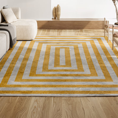Tapis jaune / ivoire Isibeal
