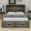 Armoire lit escamotable Murphy avec station de charge, lit plateforme pliable multifonctionnel avec grand tiroir de rangement-861998554-861998551