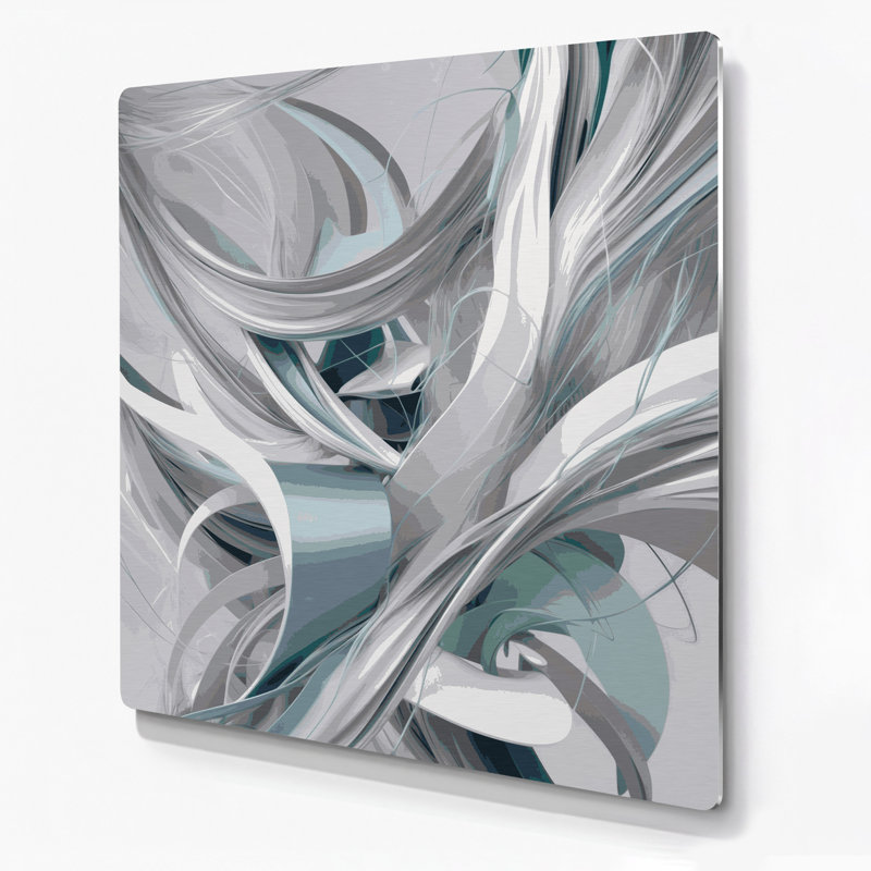 Art numérique gris Abstraction numérique 46, H 8 po x l 8 po