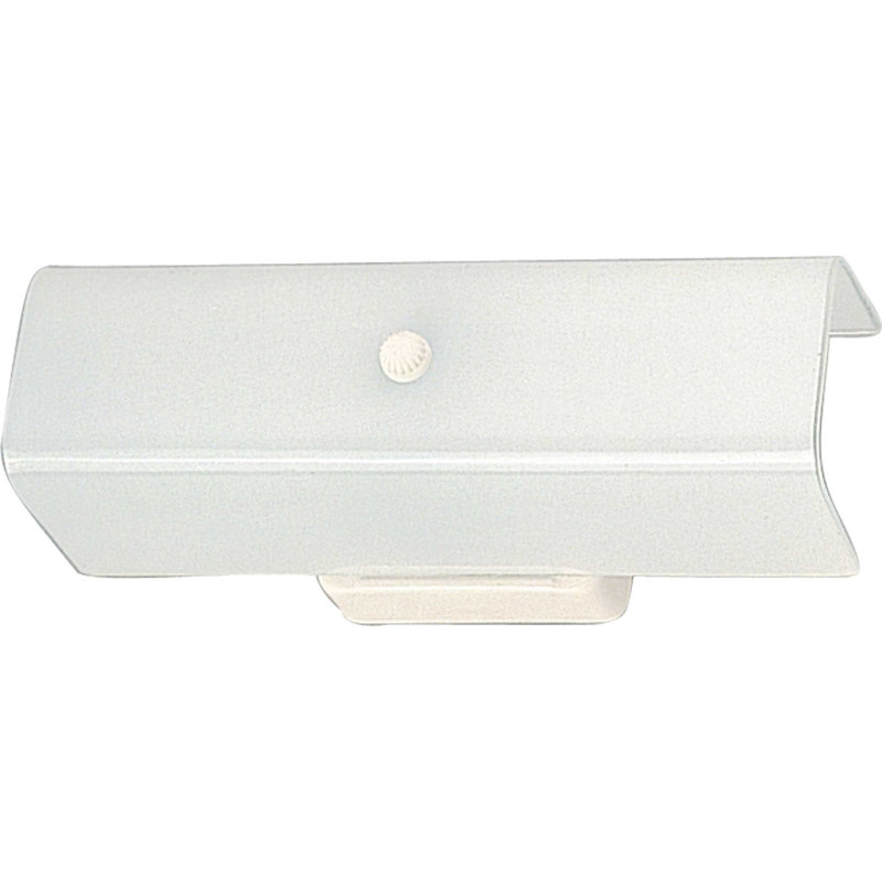 Éclairage pour meuble-lavabo mural blanc 2 lumières avec abat-jour en verre opale U