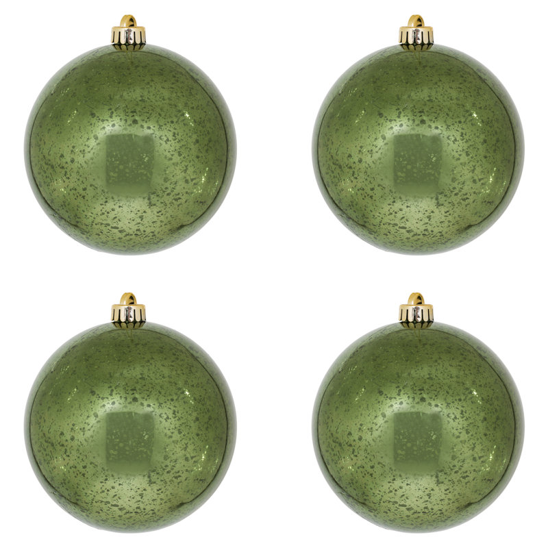 Ornement boule de mercure brillant, Vert mousse
