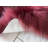  Faux Bison Skin Fur Shag Area Rug in Burgundy with Black Tips-95756349