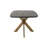 Cambon Oak Oval Unfinished Solid Wood Top Metal Base Dining Table