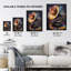 Wall Art Print Modern Gramophone Vibrant Painting In Vintage Music Player Poster