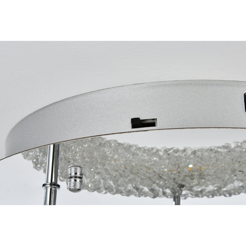 Bridgeton LED Semi Flush Mount, Chrome, 5.5" H x 14" W x 14" D
