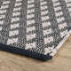 Dainty Diamond Navy/Ivory Handwoven Cotton Rug