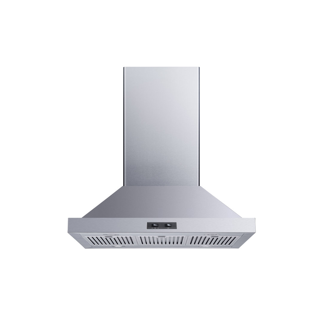 H103C Series 30" 400 CFM Convertible Island Range Hood in Stainless Steel With Filter Included Winflo
