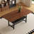 71 * 35.4 Inch Dining Table With A Tabletop Cleverly Pieced Together By Four Textured MDF Boards. The Desktop Has A 43.3 * 19.7 Storage Platform. Very Suitable For Family Gatherings,Etc.-1177915118
