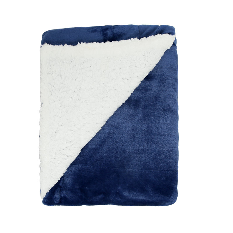Jeté en sherpa Trotwood, Bleu marine