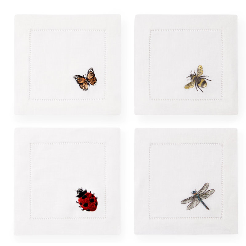 Insetti Linen Square Napkins