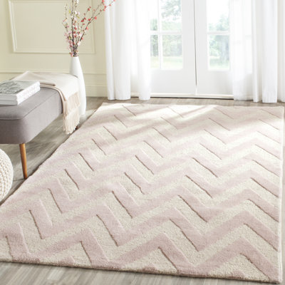 Nero Chevron Wool Hand Woven Area Rug