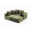 Cube compressé - 33001, modulaire pour installation en ligne droite ou au lit, sans assemblage, compact tout compressé, velours côtelé doux, zone principale 4 sièges 33001, bureau à domicile à configuration flexible, assemblage-572281696