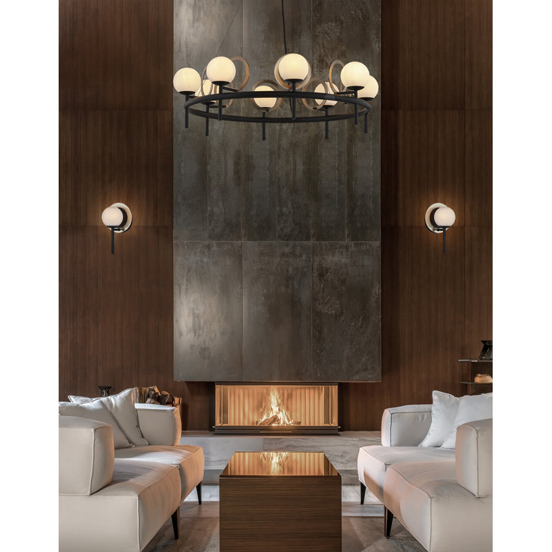 Ryian 8 - Light Wagon Wheel Chandelier