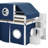 Full Size Loft Bed With Tower-683273061