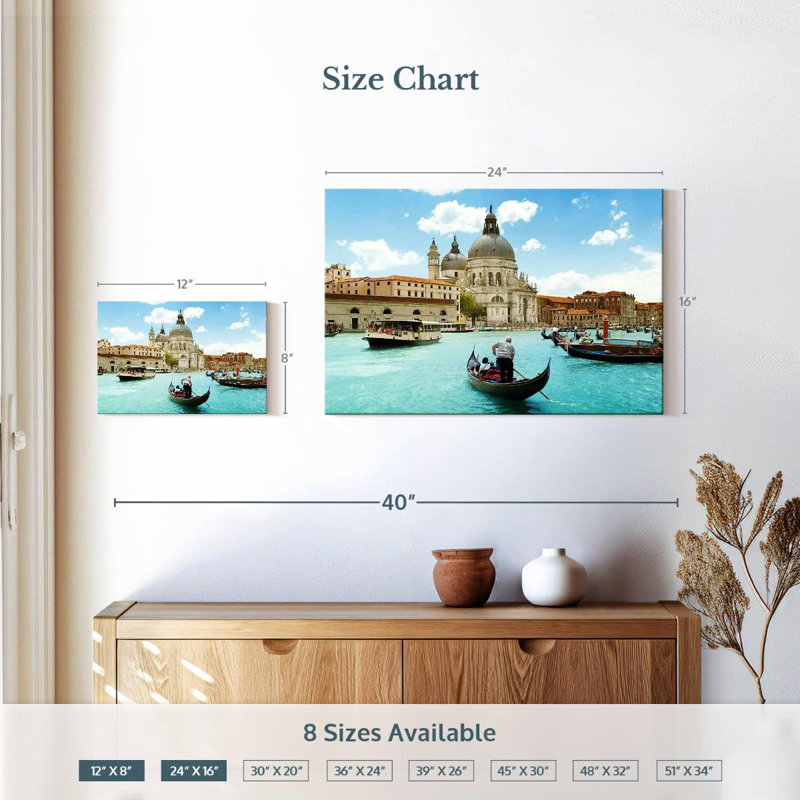 Ravi Grand Canal Boats, 16" H x 24" W
