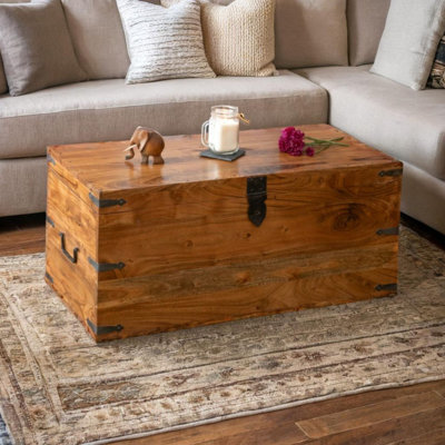 Balic Solid Wood Coffee Table with Storage