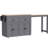 Extendable Kitchen Island With Metal Door & Storage Space - Grey Slide