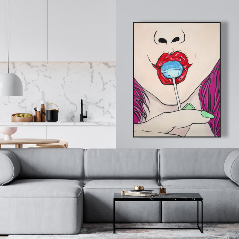 Lollipop - Toile encadrée Pop Art, H 49,25 po x l 37,25 po