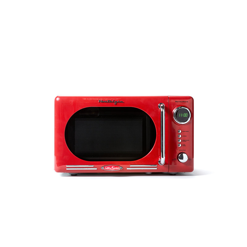 Nostalgia Retro 0.7 Cubic Foot 700-watt Countertop Microwave Oven, Red