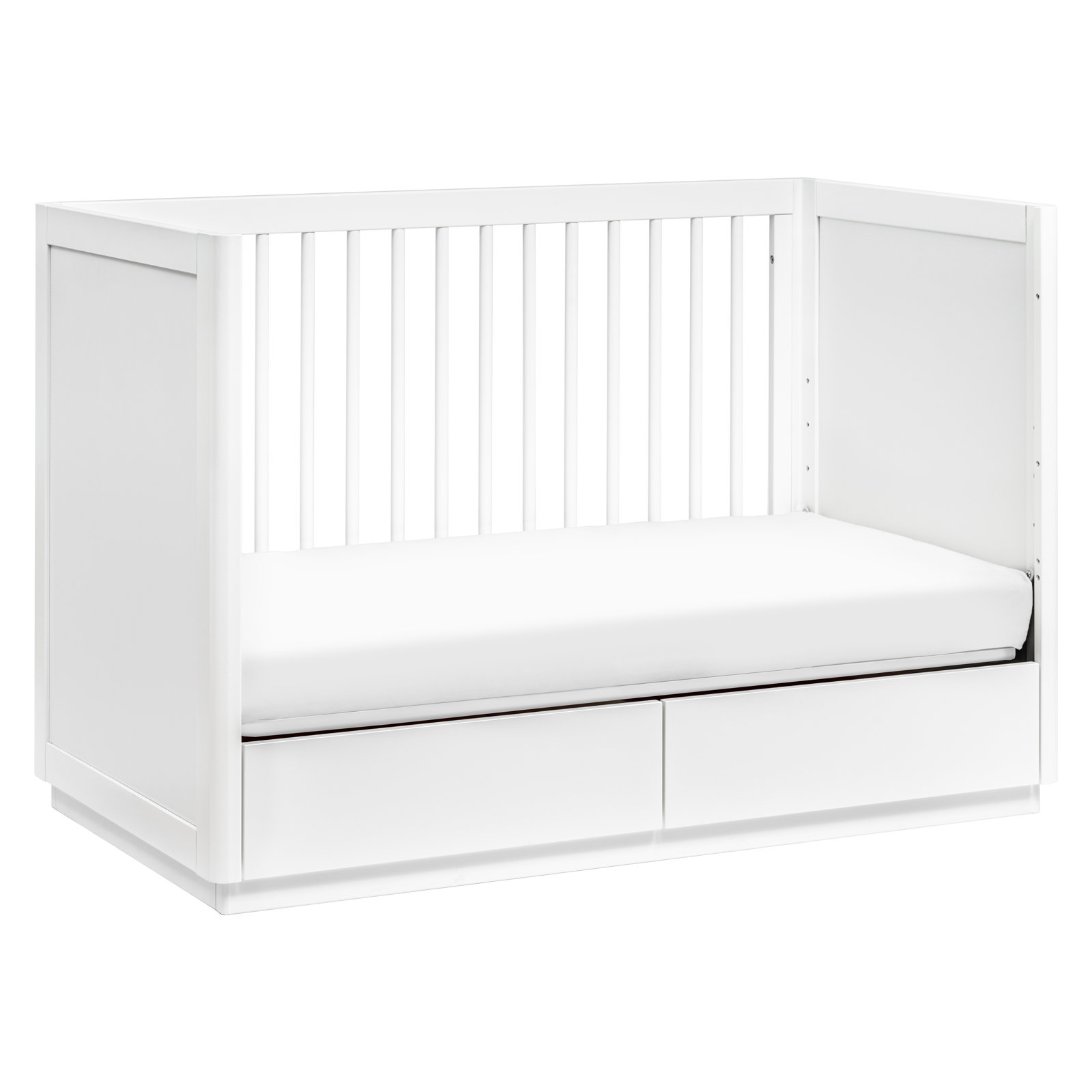 Bento Pine 3-in-1 Convertible Crib, White