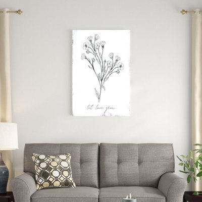 Botanique rétro - reproduction de dessin sur toile tendue