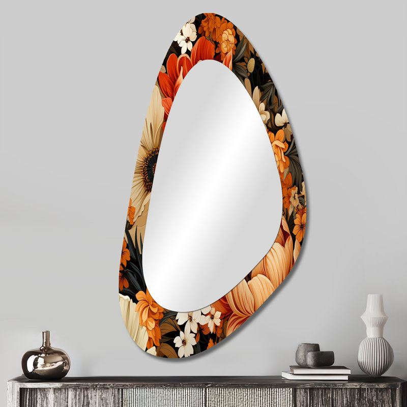 Grand miroir mural d'automne
