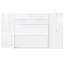 Lit double blanc avec tablette supérieure et deux tiroirs pour un espace de rangement mural