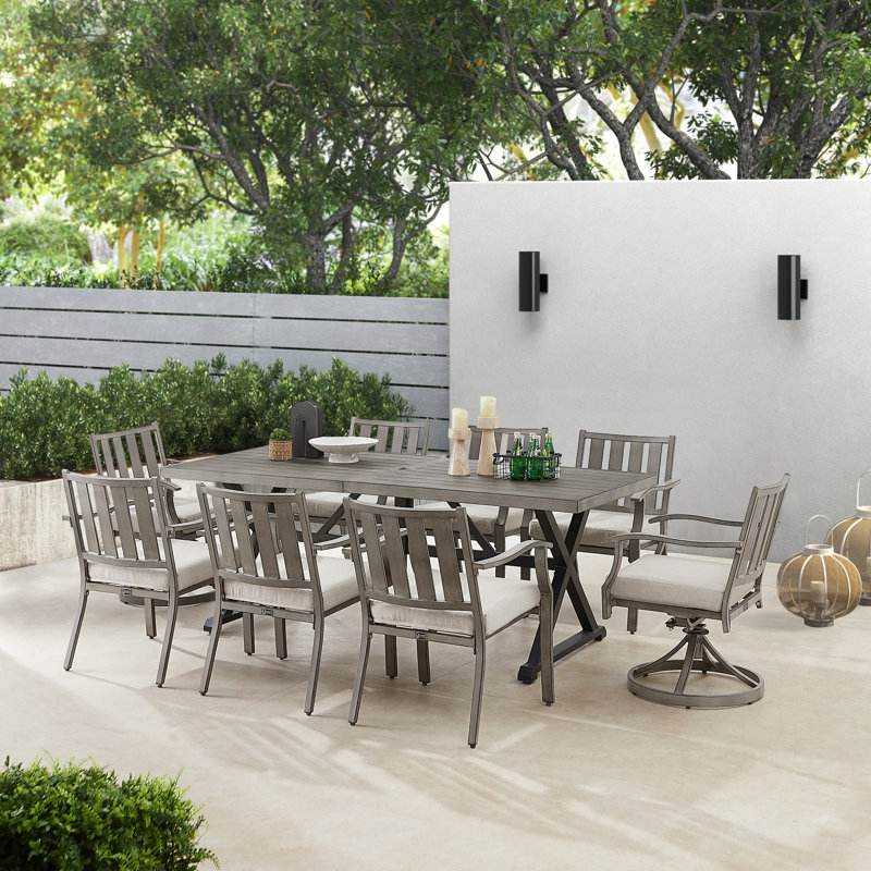Ensemble de salle à manger de patio Azur avec coussins Sunbrella®, 8