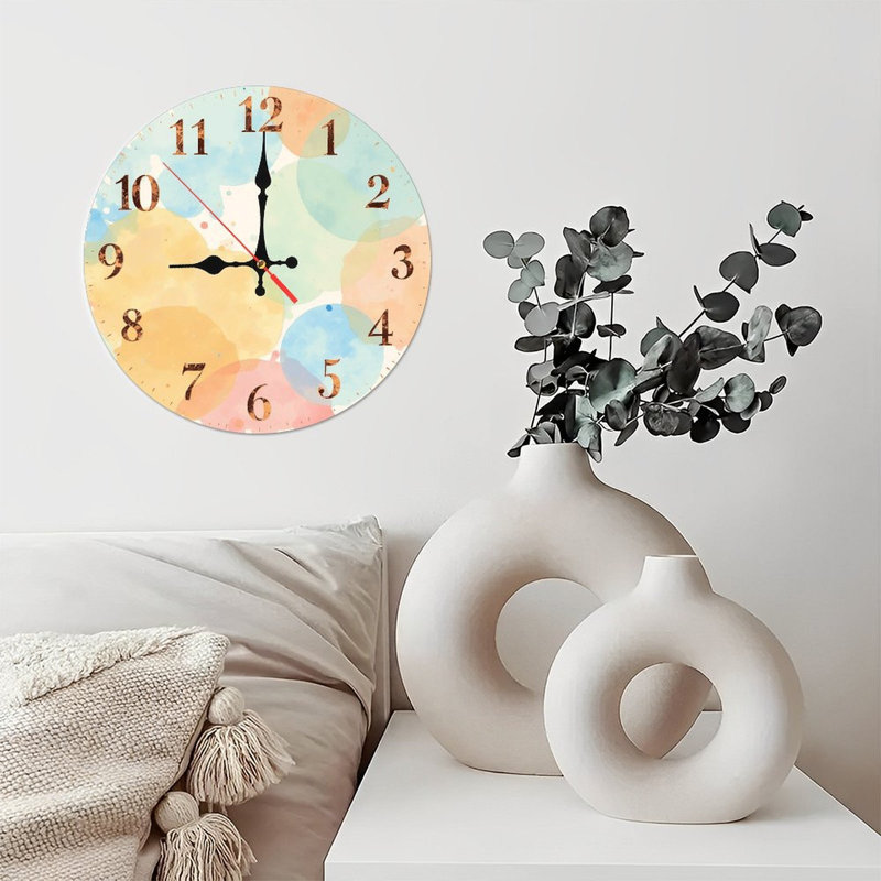 Horloge murale pastel pastel